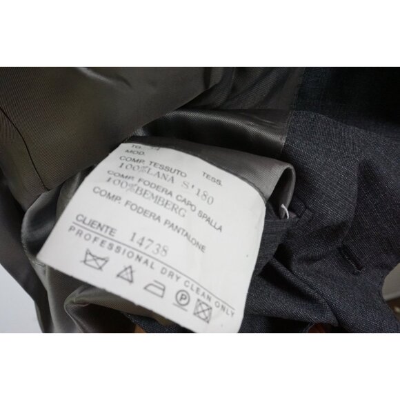 Abla Napoli x Attolini S180s Wool Gray 2 Pc Suit Jacket Pants Sz 44 BRAND NEW - Picture 9 of 11